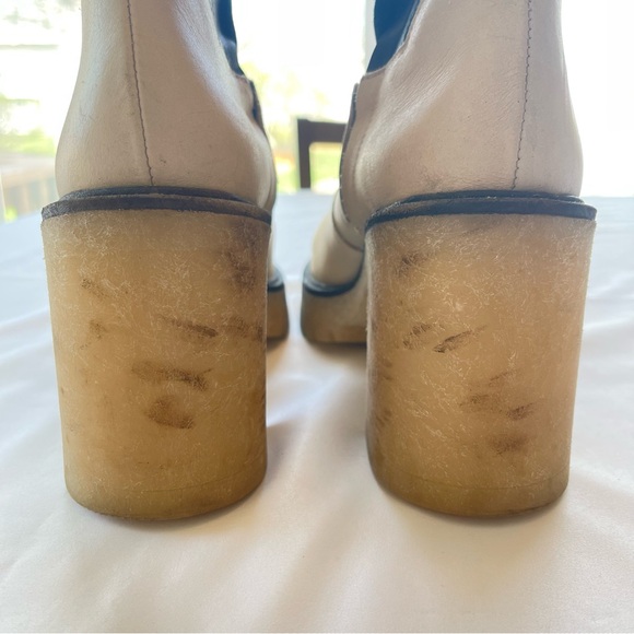 FREE PEOPLE James Chunky Heel Boho CHELSEA Leather Ankle Boots Women’s 41/11 - Picture 11 of 11